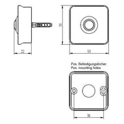 Grothe - Klingeldrücker Klingeltaster 64187 eckig