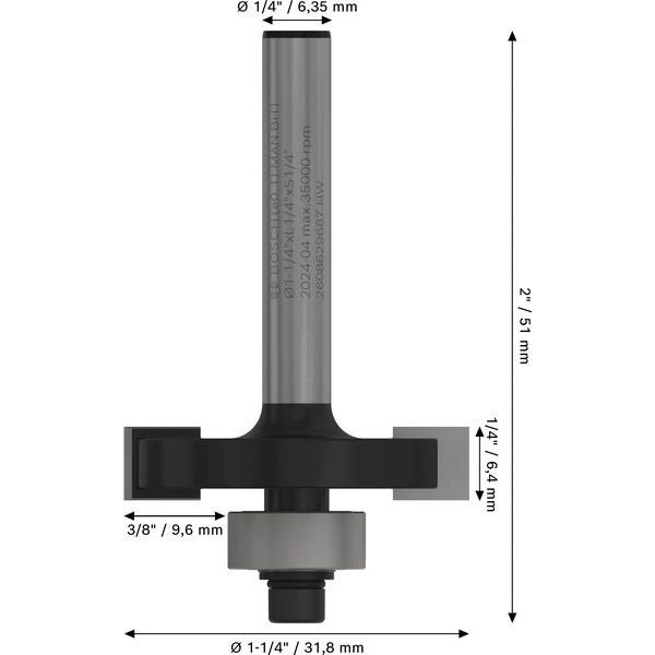 Bosch - Fräser PRO Nutfräser, L 2608629687 1/4