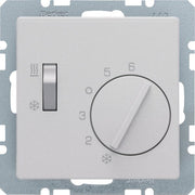 Berker - Raumthermostat Raumtemperaturregler 20296084 Q.x, alu samt