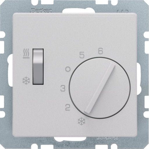 Berker - Raumthermostat Raumtemperaturregler 20296084 Q.x, alu samt