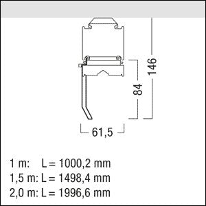 Zumtobel Group - Lichtleiste LED-Lichtbandleuchte TECTON C #42927226 5500-840L1500WWLDEWH