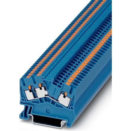 Phoenix Contact - Durchgangs-Reihenklemme Durchgangsreihenklemme PTS 2,5-TWIN BU 0,14-4qmm,blau − 50 Stück