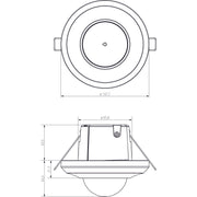 Theben - Bewegungsmelder/Präsenzmelder komplett Präsenzmelder LUXA 104 S360-200-24 ws, 2 x Licht