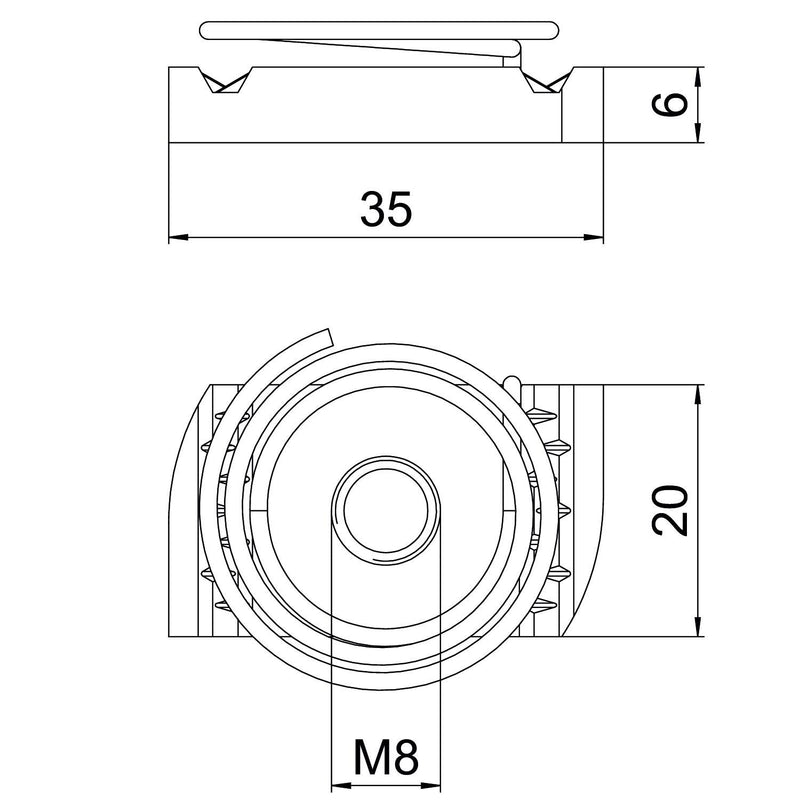 OBO Bettermann - Gleitmutter mit Feder MS41SNF M8 A4 M8, für Profilsch. − 50 Stück