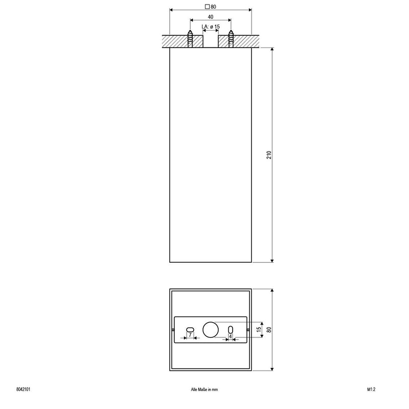 EVN Lichttechnik - Downlight/Strahler/Flutlicht Deckenanbauleuchte 8042101 GU10 quad.ws starr