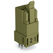 WAGO - Leiterplattensteckverbinder Stecker für Leiterplatten 890-872 2-polig,hellgrün − 100 Stück