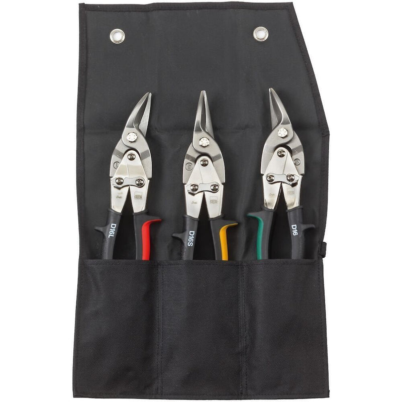 BESSEY - Blechschere Figurenscheren-Set DSET16 Rolltasche
