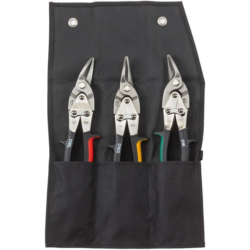 BESSEY - Blechschere Figurenscheren-Set DSET16 Rolltasche