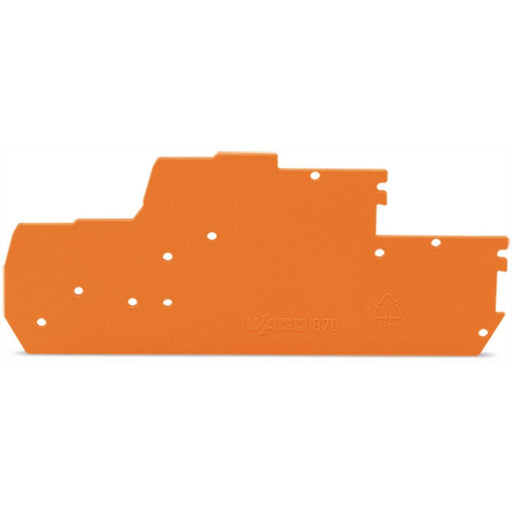 WAGO - Abschluss- und Zwischenplatte für Reihenklemme Abschluss-u.Zwischenplatte 870-1149 1mm dick,orange − 25 Stück