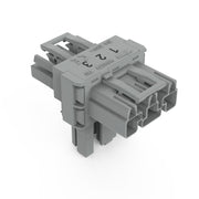 WAGO - Kompaktverteiler für steckbare Gebäudeinstallation T-Verteiler 770-970 3pol.1xSt/2xBu gr − 50 Stück