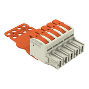 WAGO - Ein- und mehrpolige Klemmenleiste 1-Leiter-Federleiste Hebel 832-1105/345-000 Push-inCAGECLAMP,lgr − 10 Stück