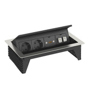 OBO Bettermann - Multi-Tischsteckdose Deskbox DBK2-M4H D2S2K klappbar