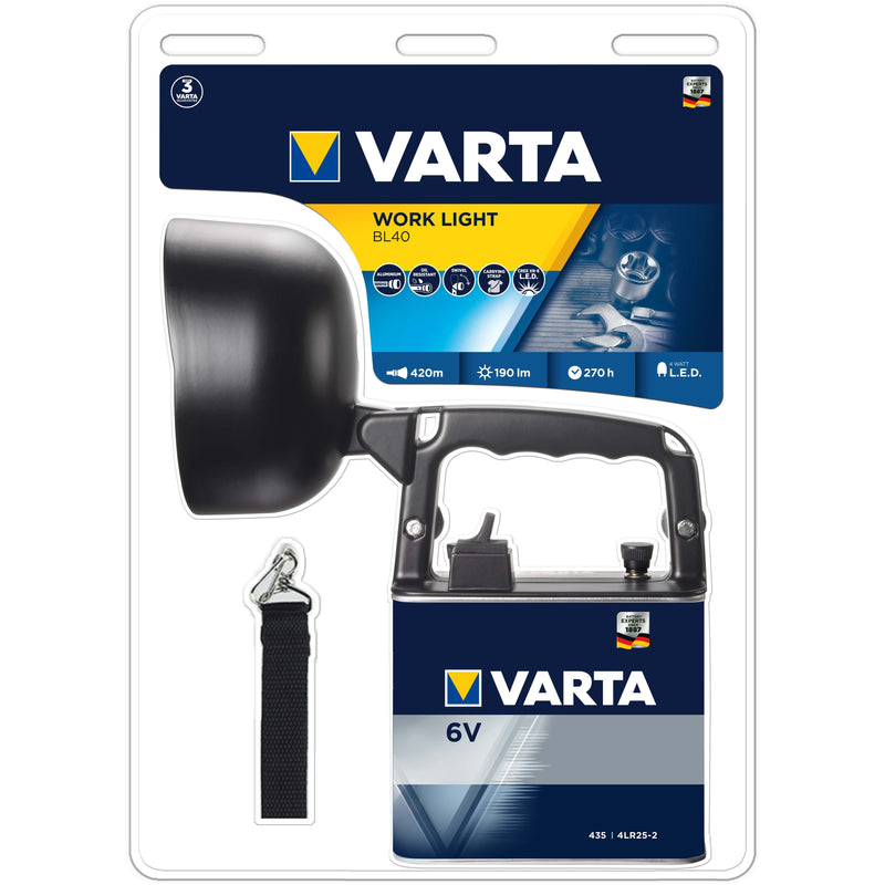 Varta Cons.Varta - Taschenleuchte Leuchte Work Light 18660 BL40 inkl.1x4R25/2 − 2 Stück