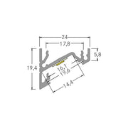 Brumberg Leuchten - Mechanisches Zubehör/Ersatzteile für Leuchten LED-Alu-Eck-Profil 53702070 2000mm weiss