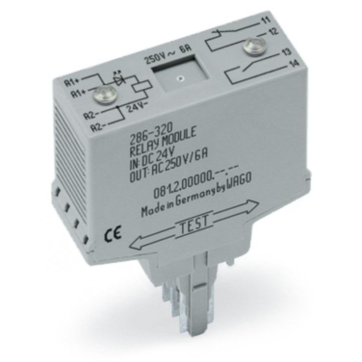 WAGO - Schaltrelais Relaisstecker mit 1 Ar DC 286-320/004-000 24 V