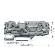 WAGO - Durchgangs-Reihenklemme 2-Leiter-Durchgangsklemme 2006-1601 6mm² − 25 Stück