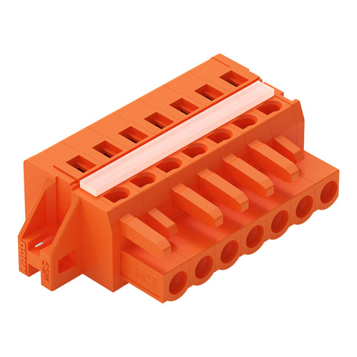 WAGO - Kabelsteckverbinder für Leiterplattensteckverbinder 1-Leiter-Federleiste 231-307/027-000 CAGECLAMP,2,5mm²,or − 50 Stück
