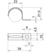 OBO Bettermann - Befestigungsschelle für Kabel/Rohre Befestigungsschelle 604 23 G galv.vz − 100 Stück