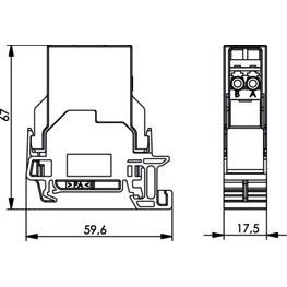 Telegärtner - LWL-Kupplung STX Tragschienen-Verbinder 100022791 LC-D Kupplung MM
