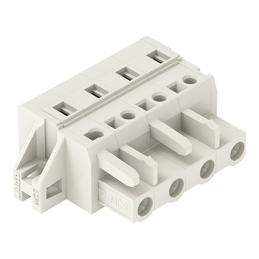 WAGO - Kabelsteckverbinder für Leiterplattensteckverbinder 1-Leiter-Federleiste 721-204/031-000 CAGECLAMP 2,5mm²,lgr − 50 Stück