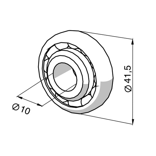 Somfy - Montagematerial für Kabeltragsystem Kugellager 9701519 10mm − 1 Stück