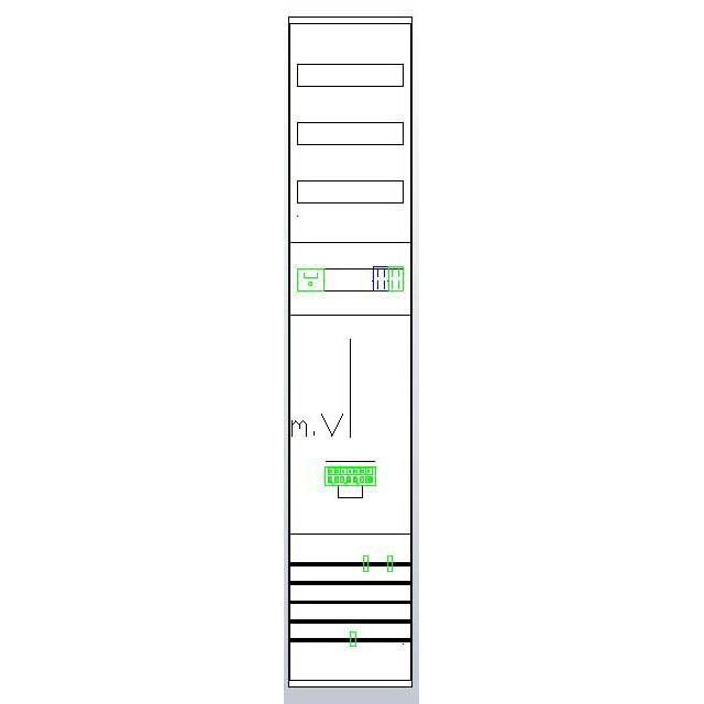 ABN - Verteilerfeld für Installationsverteiler Zählerplatz ZV19610 3Pkt 1Z/4VTR