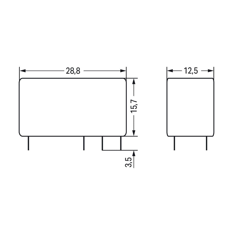 WAGO GmbH & Co. KG - Schaltrelais Elementarrelais 788-196 DC 12V,1Wechsler − 20 Stück