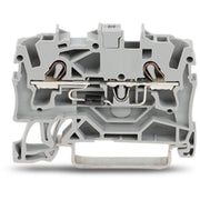 WAGO - Bauelement-Reihenklemme Bauelementklemme,2 Leiter 2002-1211/1000-619 BF 0207,grau − 100 Stück
