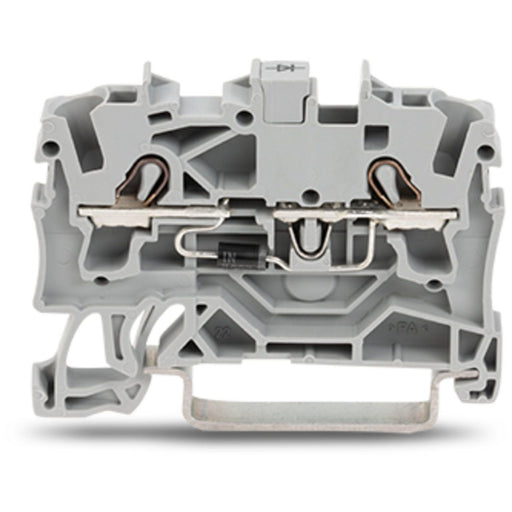 WAGO - Bauelement-Reihenklemme Bauelementklemme,2 Leiter 2002-1211/1000-619 BF 0207,grau − 100 Stück