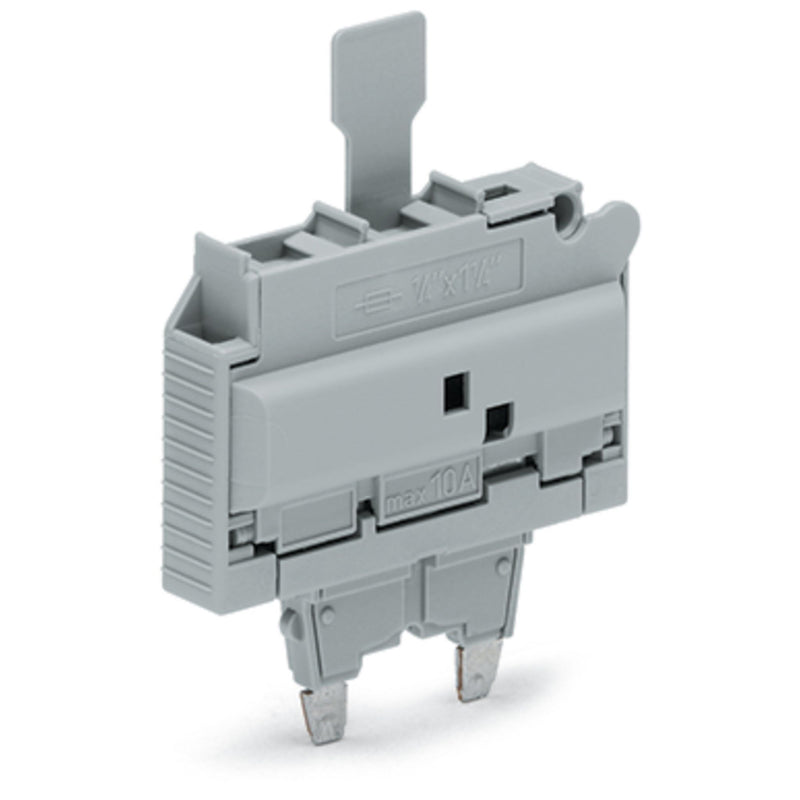 WAGO - Bauelementestecker Sicherungsstecker 2006-931/1099-542 Einsatz " x 1",grau − 25 Stück