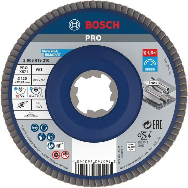 Bosch - Trenn-/Schleifscheibe PRO X571 2608619210 Fächerschleifscheibe