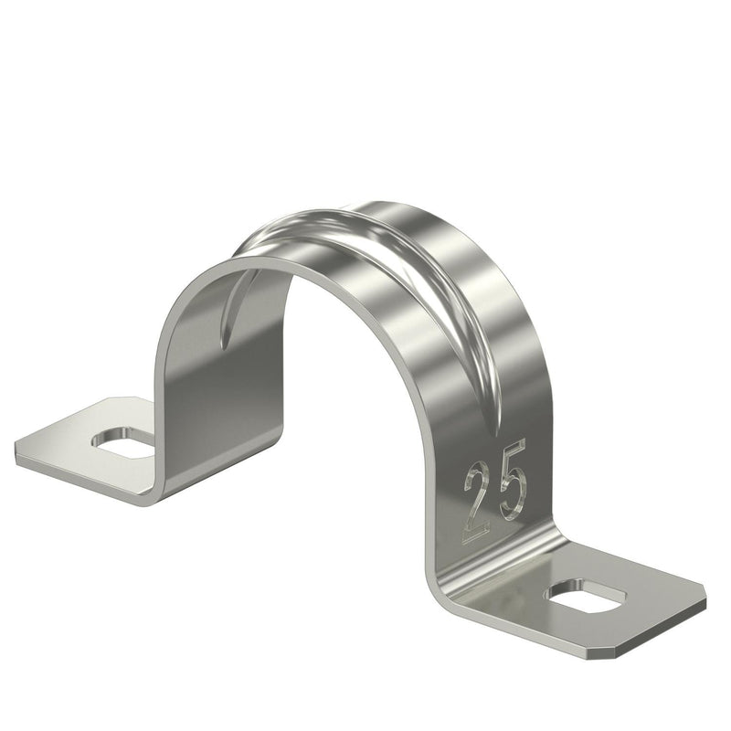 OBO Bettermann - Befestigungsschelle für Kabel/Rohre Befestigungsschelle 605 50 A4 50mm zweilappig − 25 Stück