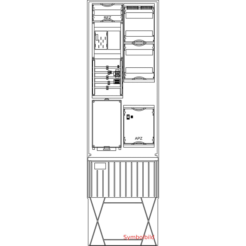 Elsta Mosdorfer - Zähler-Komplettschrank Zähleranschlusssäule 10051776 A340 N3 1Z BKEI 24TE