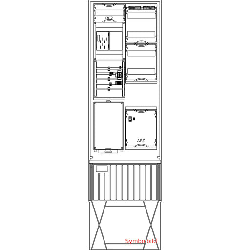 Elsta Mosdorfer - Zähler-Komplettschrank Zähleranschlusssäule 10051776 A340 N3 1Z BKEI 24TE