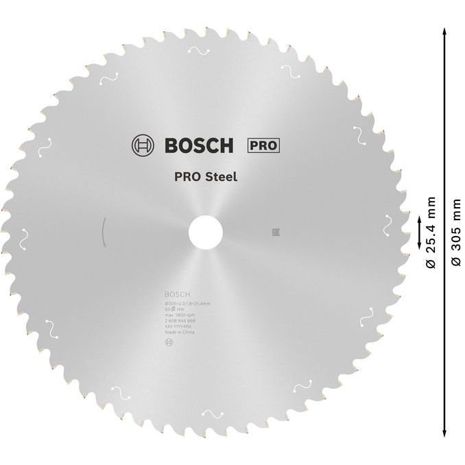 Bosch - Kreissägeblatt PRO Steel Kreissägeblatt 2608844868 für Kreissägen