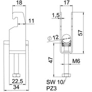 OBO Bettermann - Bügelschelle BS-U2-K-12 ALU 2-fach − 50 Stück