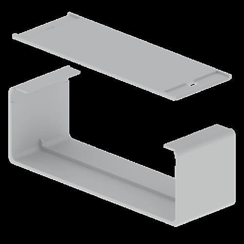 Unex - Verbinder für Kabeltragsystem Stoßstellenabdeckung grau 66214-48 60x200 U48X RAL7038 − 6 Stück