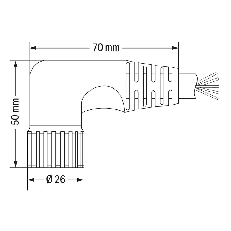 WAGO - Konfektioniertes Sensor-Aktor-Kabel Verbindungskabel 19-polig 756-3204/190-100 Länge 10m,schwarz