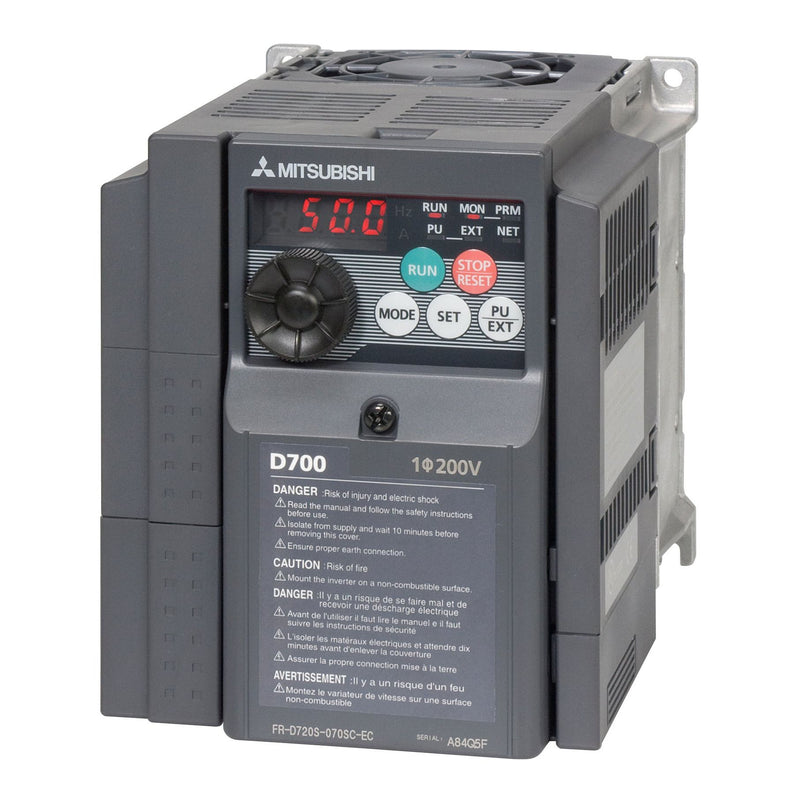 Mitsubishi Electric - Frequenzumrichter =< 1 kV Frequenzumrichter FR-D720S-070SC-EC 1,5kW 7A 200-240V − 1 Stück