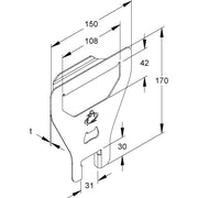 Niedax - Montagematerial für Kabeltragsystem Deckelheber DHBKS 170 S t=1,5mm, Stahl