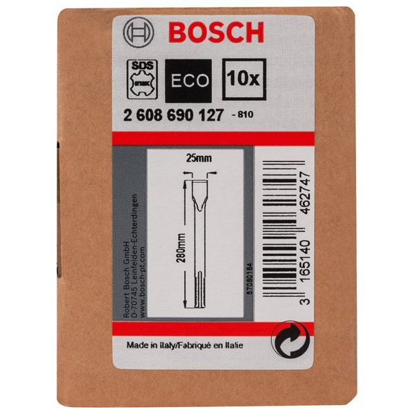 Bosch Power Tools - Maschinenmeißel PRO SDS max-4C 2608690127 Flachmeißel-Set 25 x  − 1 Packung
