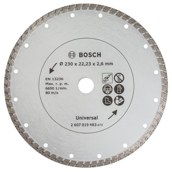 Bosch - Trenn-/Schleifscheibe Diamanttrennscheibe Turbo, 2607019483 Durchmesser: 230 mm