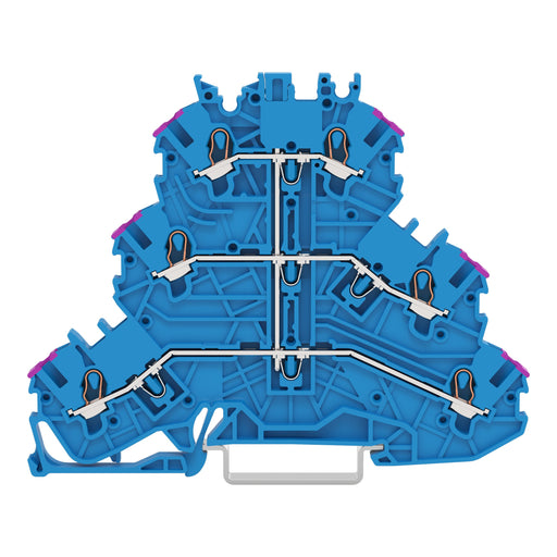 WAGO GmbH & Co. KG - Durchgangs-Reihenklemme Dreistockklemme 2000-3209 N,blau − 40 Stück