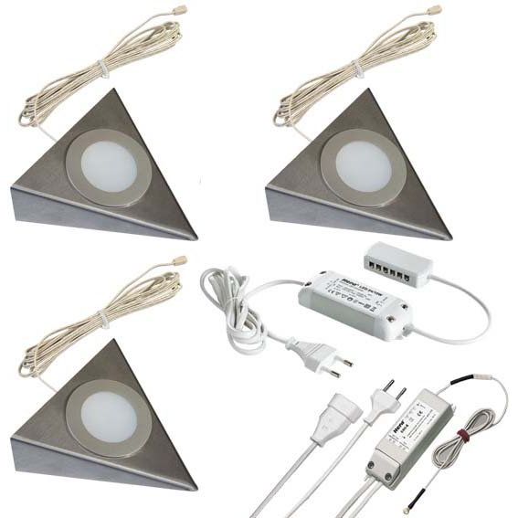 Hera - Decken-/Wandleuchte 3er-Set LED-UB-Leuchte 61055931202 2-LEDww eds+TrafoEBS  − 1 Stück