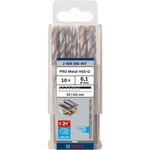 Bosch - Bohrer PRO Metal HSS-G 2608585497 Spiralbohrer 6,1 x