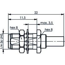 Telegärtner - Koax-Steckverbinder SMA-Kabeleinbaubuchse cr 100024706 AU, G7 (RG316/U) − 5 Stück