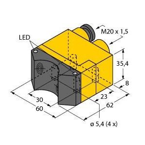 Turck - Induktiver Näherungsschalter Sensor NI4-DSU35TC-2AP4X2 induktiv