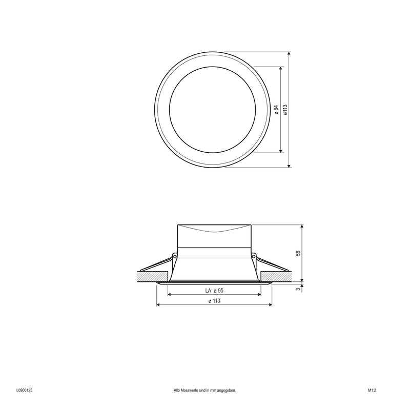 EVN Lichttechnik - Downlight/Strahler/Flutlicht LED-Einbauleuchte L0900125