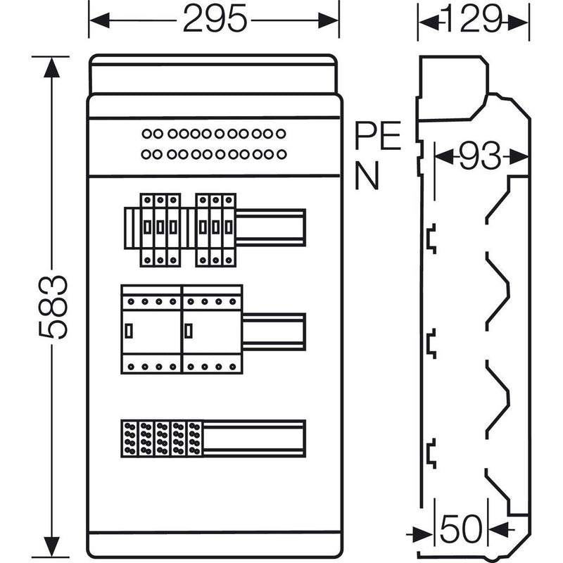 Hensel - Verteilerschrank für Energieversorgung Ladeverteiler KV EV 11kW 2100 f.2 Ladep. a 11kW