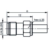 Telegärtner - Koax-Steckverbinder SMA-Kabelbuchse cr 50Ohm 100024701 AU, RG142B/U,RG223/U − 5 Stück